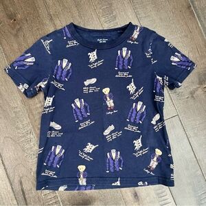 Ralph Lauren Teddy Bear Print T-Shirt Toddler Boys Navy Tee Short Sleeved 24M